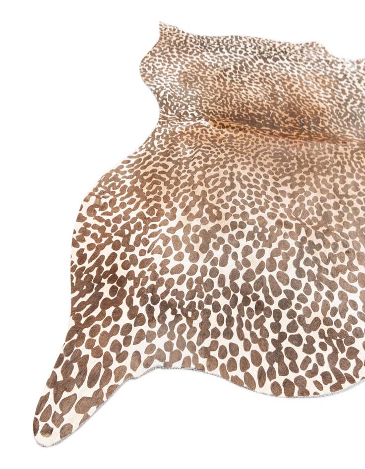 Detail image of  6' 5 x 7' Cowhide Leather Square Rug