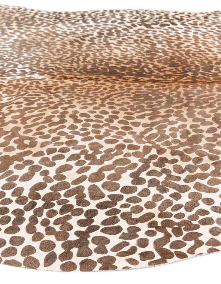 Detail image of  6' 5 x 7' Cowhide Leather Square Rug