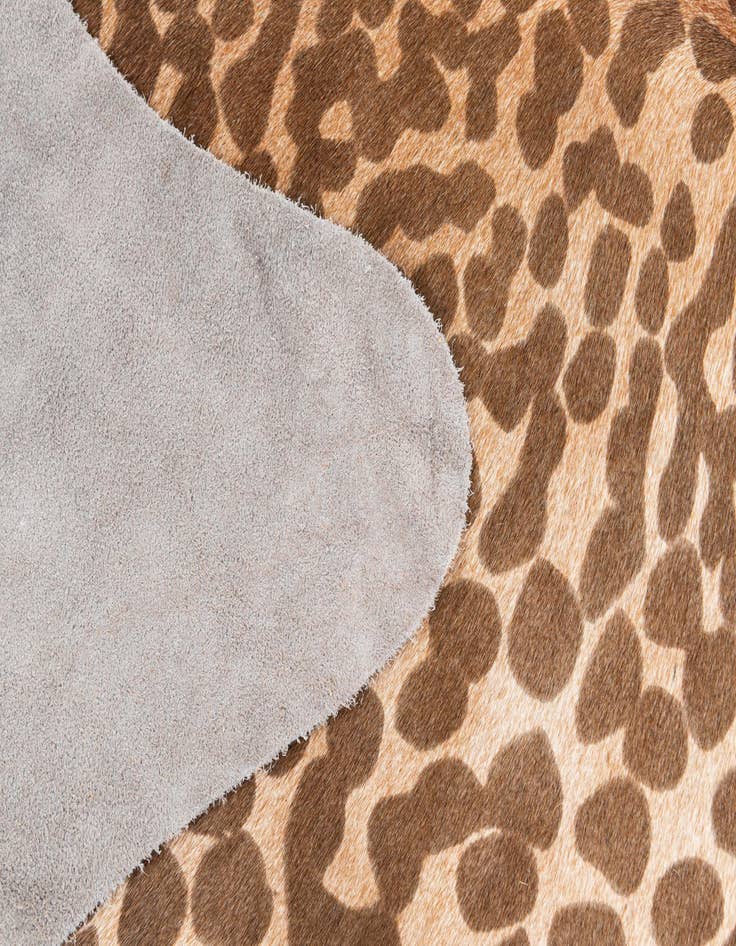 Detail image of  6' 5 x 7' Cowhide Leather Square Rug