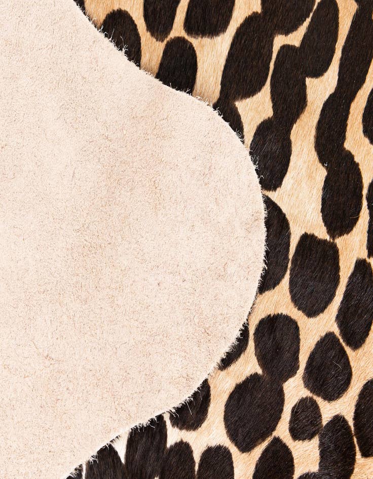 Detail image of  6' 2 x 6' 8 Cowhide Leather Square Rug