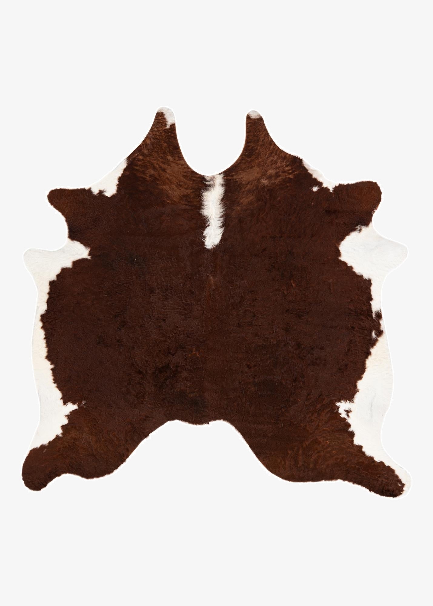 7' x 7' 3 Cowhide Leather Square Rug
