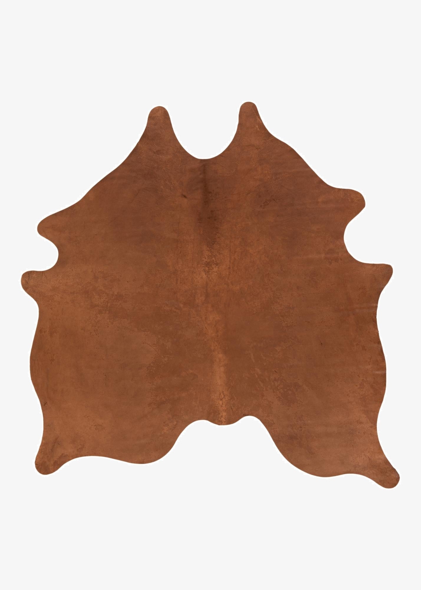  6' 6 x 6' 11 Cowhide Leather Square Rug