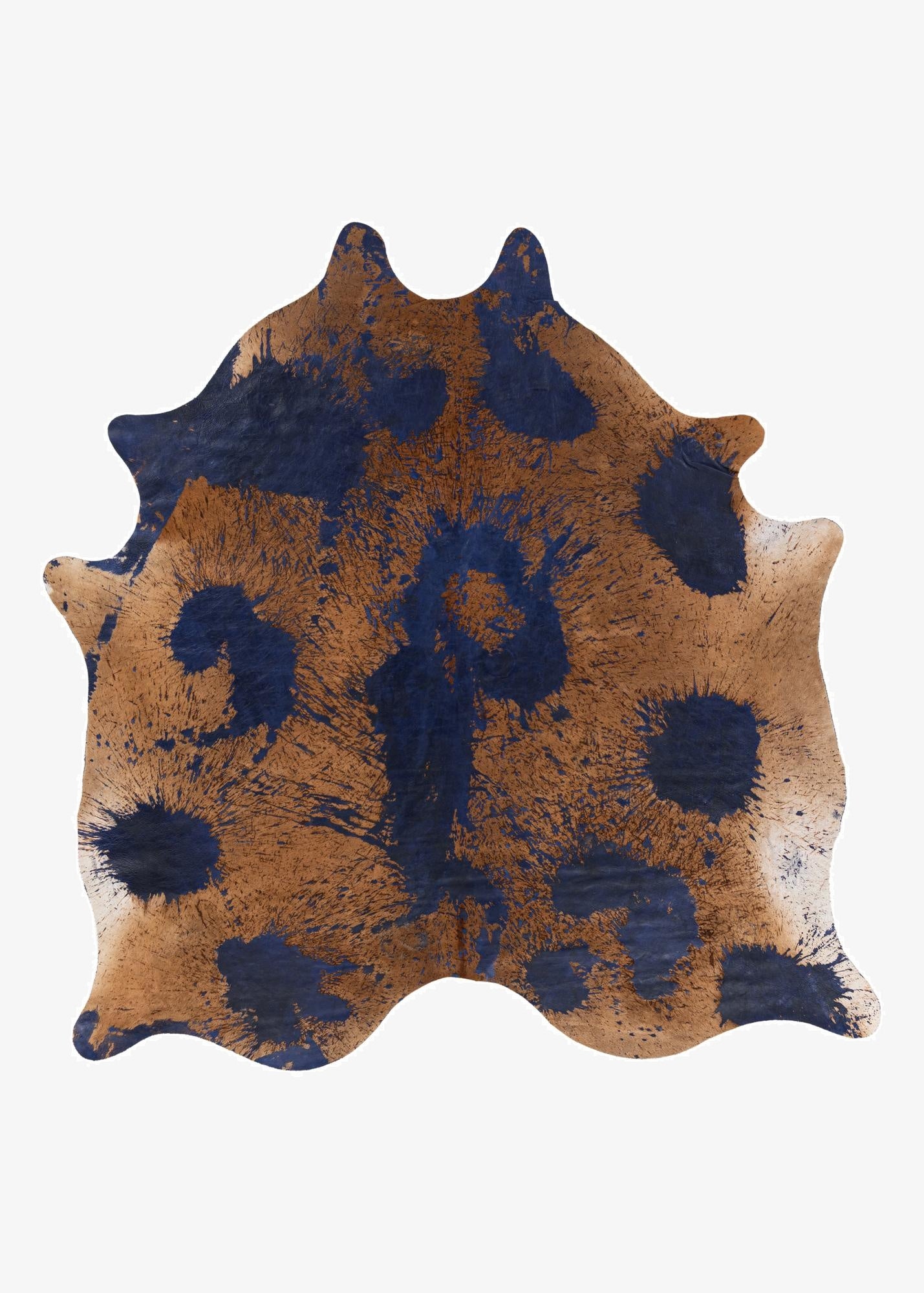  7' 7 x 8' Cowhide Leather Square Rug