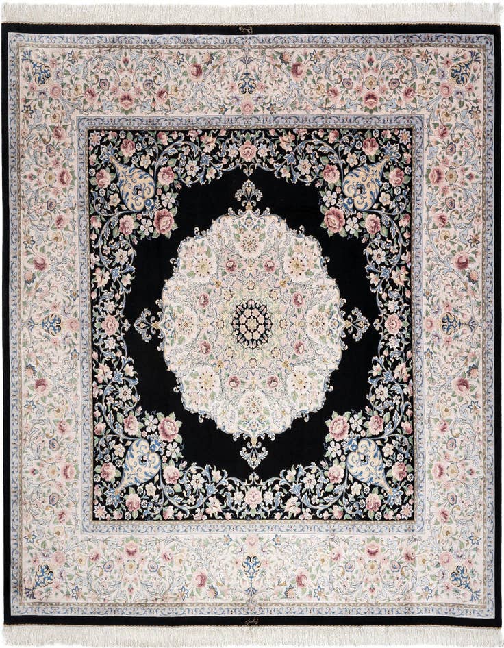 Detail image of  8' 2 x 8' 2 Ghom Design Square Rug