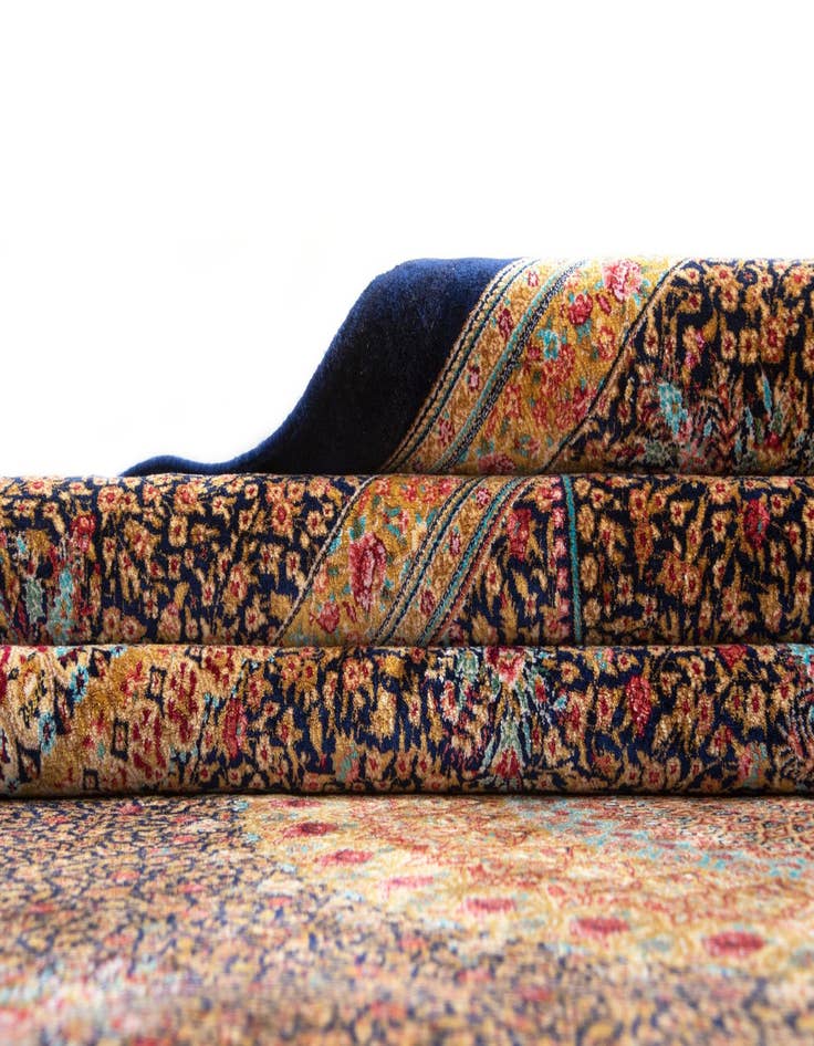 Detail image of  6' 7 x 6' 7 Ghom Design Square Rug