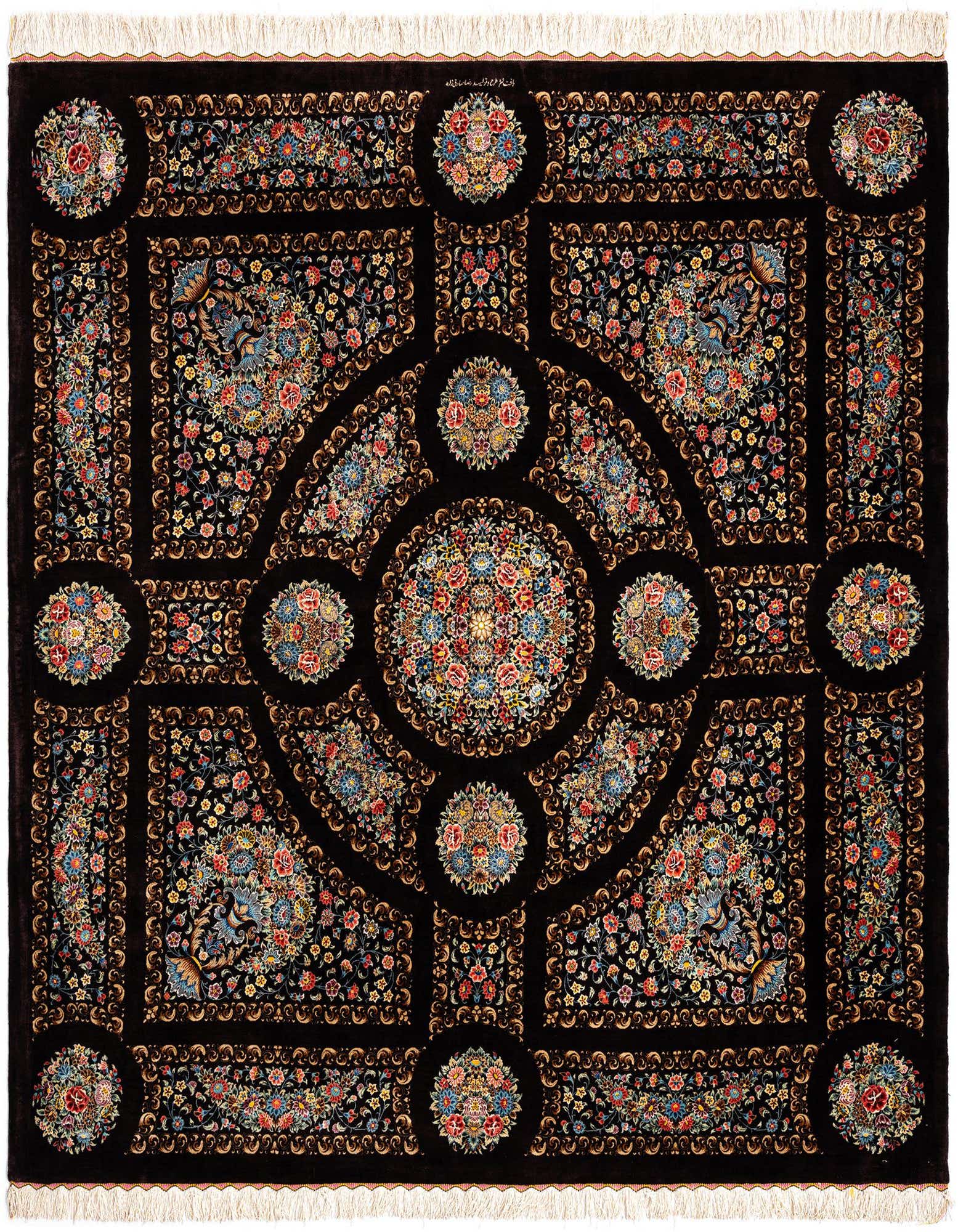 Primary image of  6' 6 x 6' 9 Ghom Silk Square Rug