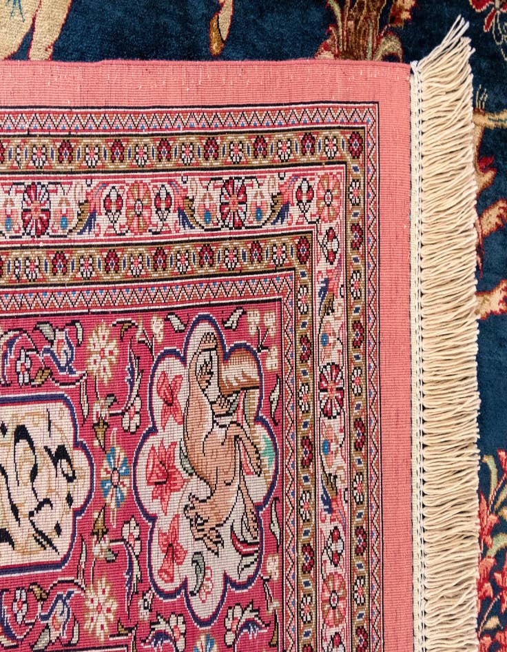 Detail image of  6' 2 x 6' 5 Ghom Silk Square Rug