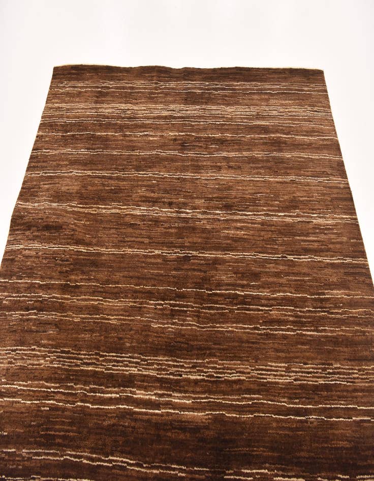 Detail image of  6' x 6' 6  Hand Knotted Kashkuli Gabbeh Wool Square Rug