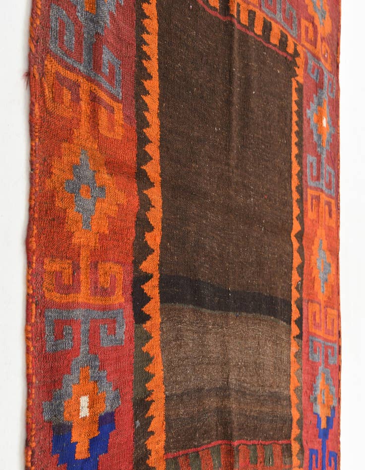 Detail image of  4' 6 x 4' 9  Hand Knotted Kilim Fars Persian Wool Square Rug