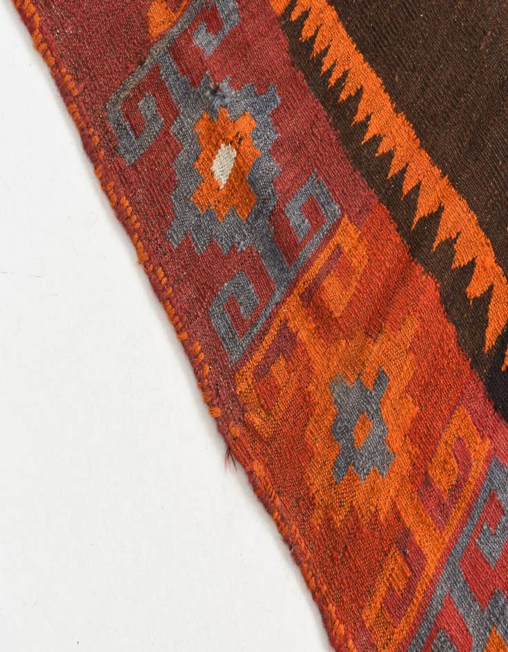 Detail image of  4' 6 x 4' 9  Hand Knotted Kilim Fars Persian Wool Square Rug