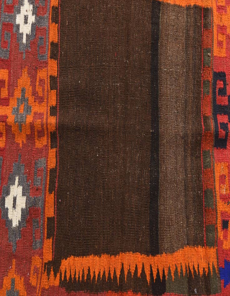 Detail image of  4' 6 x 4' 9  Hand Knotted Kilim Fars Persian Wool Square Rug