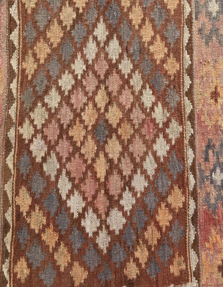Detail image of  3' 9 x 4'  Hand Woven Kilim Fars Wool Square Rug