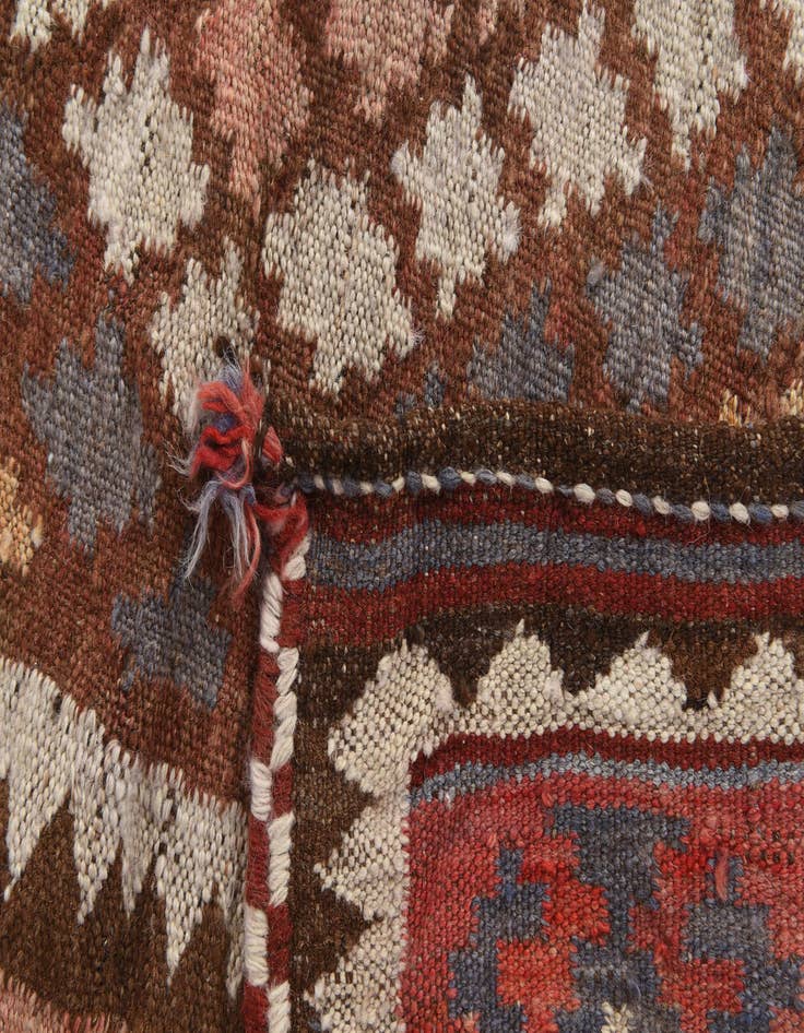 Detail image of  3' 9 x 4'  Hand Woven Kilim Fars Wool Square Rug