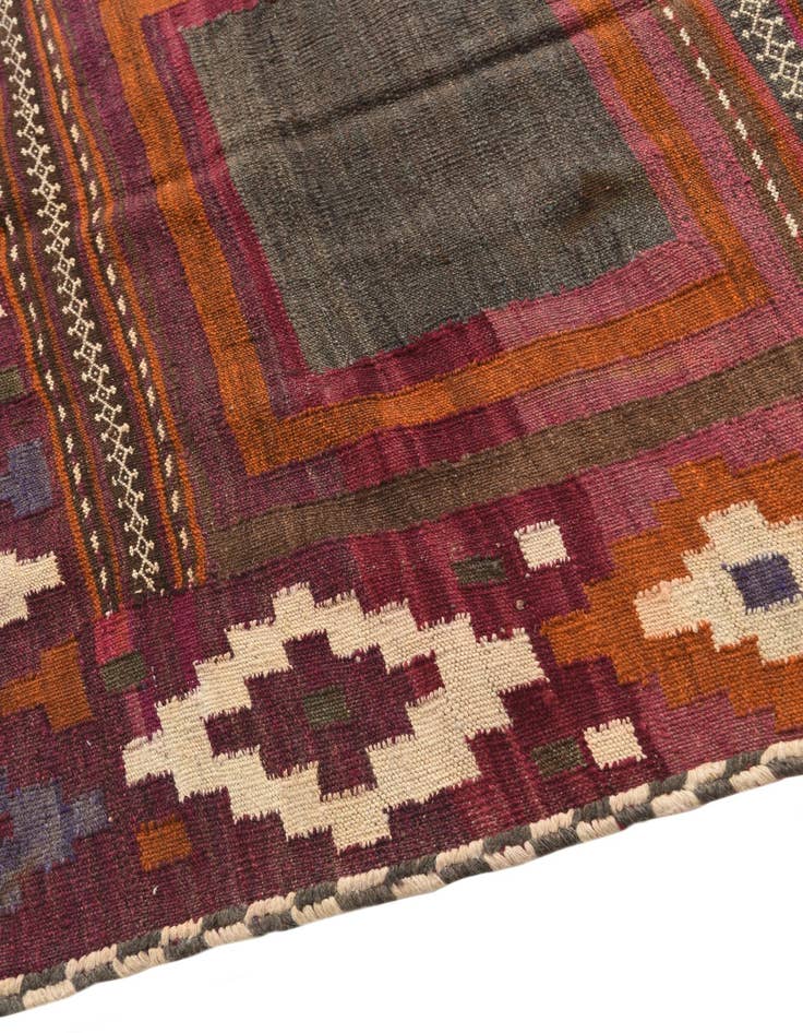 Detail image of  4' 2 x 4' 4  Hand Woven Kilim Fars Wool Square Rug