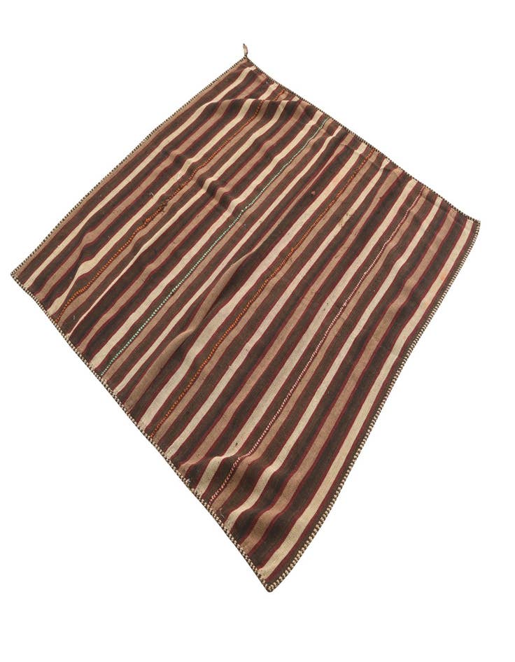 Detail image of  4' 1 x 4' 3  Hand Woven Kilim Fars Wool Square Rug