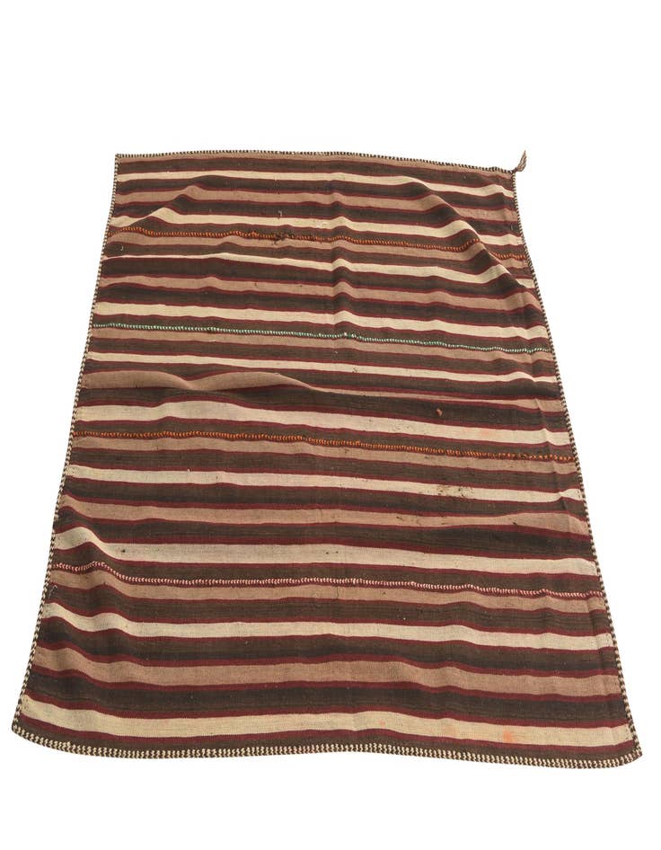 Detail image of  4' 1 x 4' 3  Hand Woven Kilim Fars Wool Square Rug