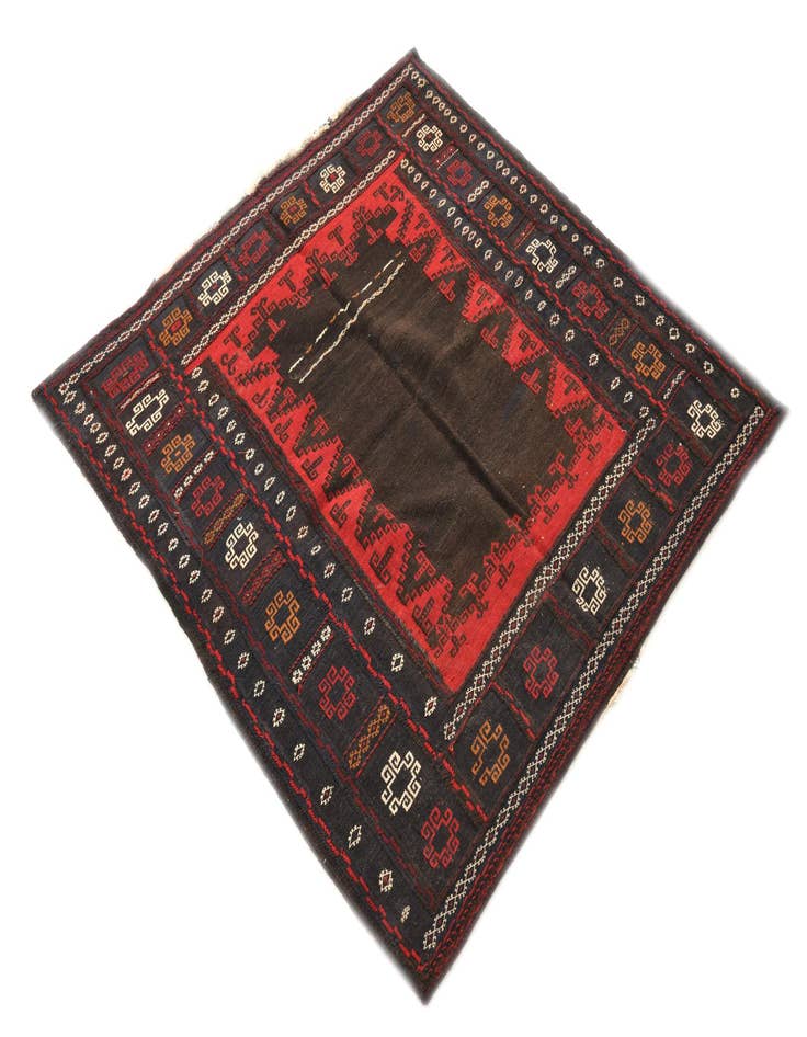 Detail image of  4' x 4'  Hand Woven Kilim Fars Wool Square Rug