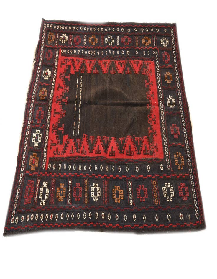 Detail image of  4' x 4'  Hand Woven Kilim Fars Wool Square Rug