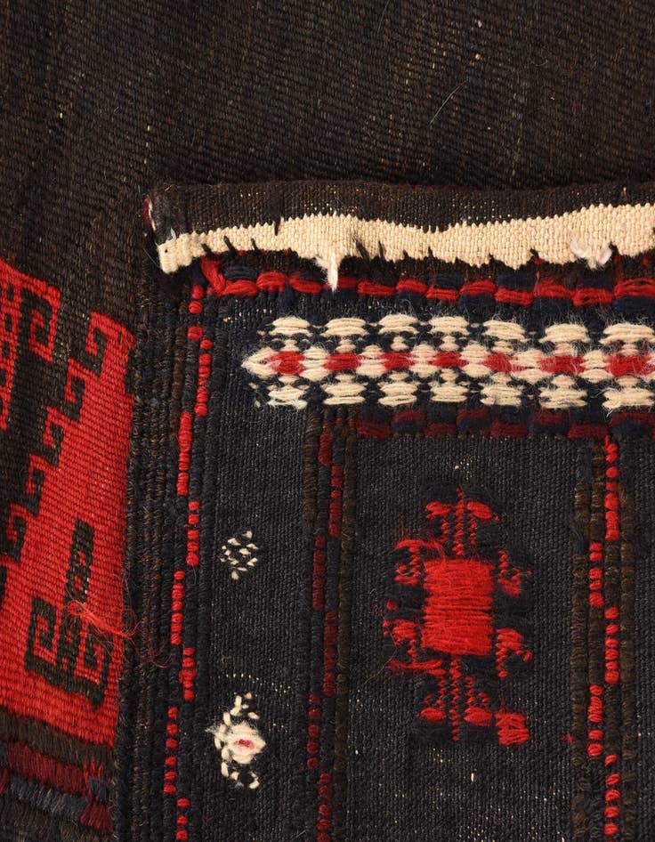 Detail image of  4' x 4'  Hand Woven Kilim Fars Wool Square Rug