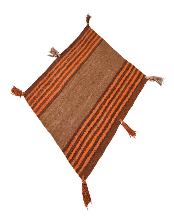 Detail image of  3' 2 x 3' 6  Hand Woven Kilim Fars Wool Square Rug