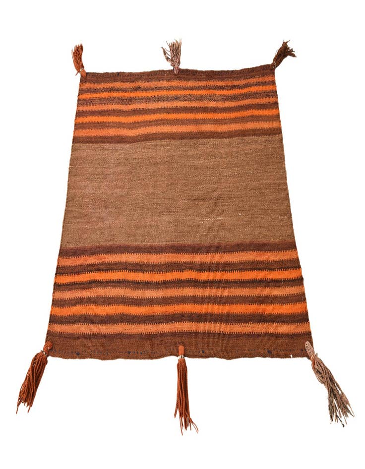 Detail image of  3' 2 x 3' 6  Hand Woven Kilim Fars Wool Square Rug