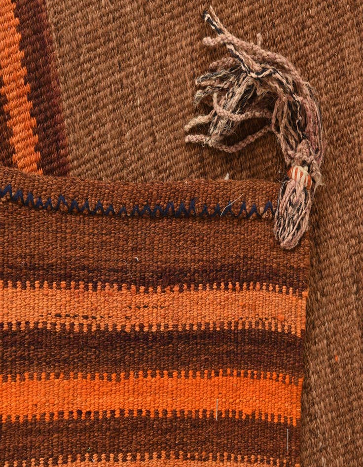 Detail image of  3' 2 x 3' 6  Hand Woven Kilim Fars Wool Square Rug