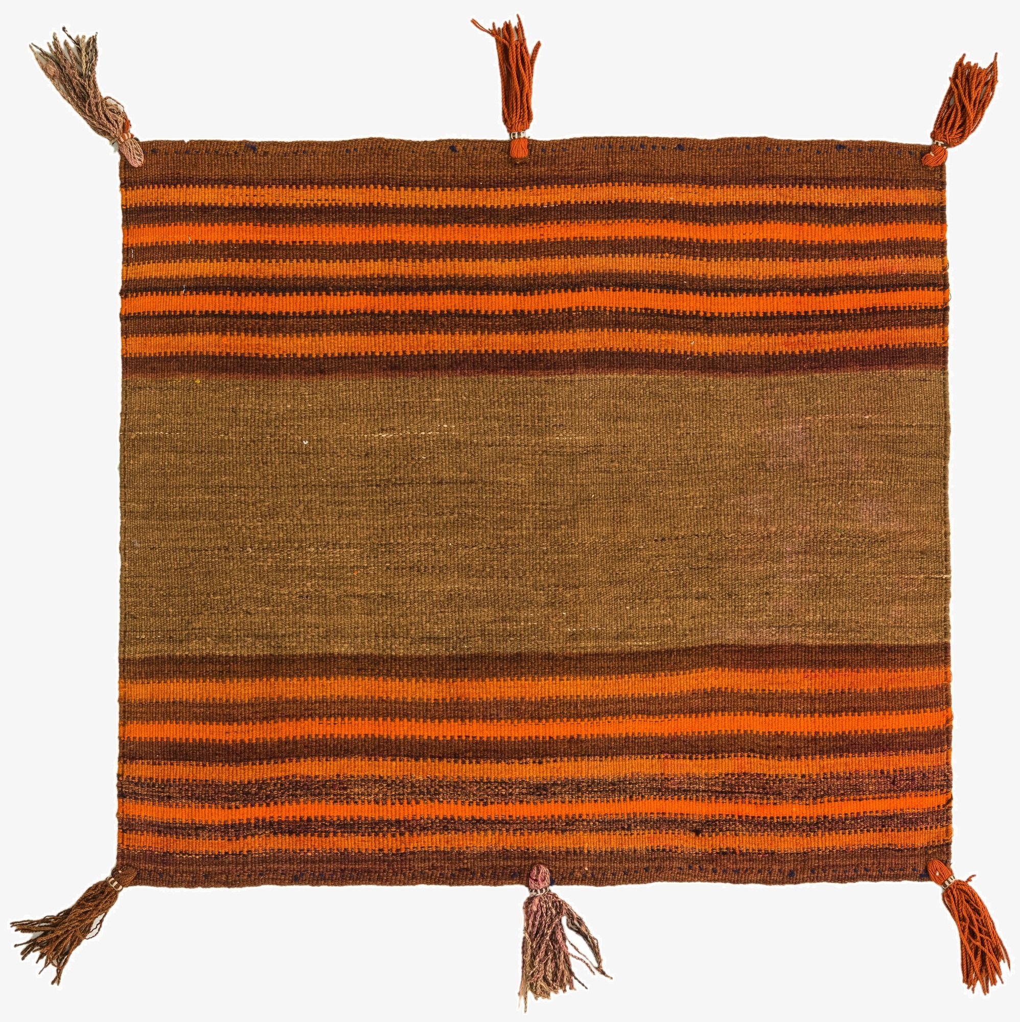  3' 2 x 3' 6  Hand Woven Kilim Fars Wool Square Rug