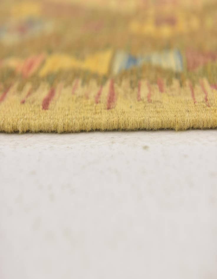 Detail image of  3' x 3' 10  Hand Woven Kilim Maymana Wool Square Rug