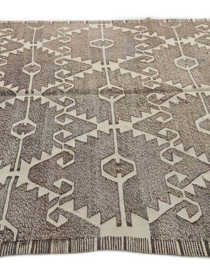 Detail image of  6' 2 x 7' 3  Hand Woven Kilim Modern Wool Square Rug