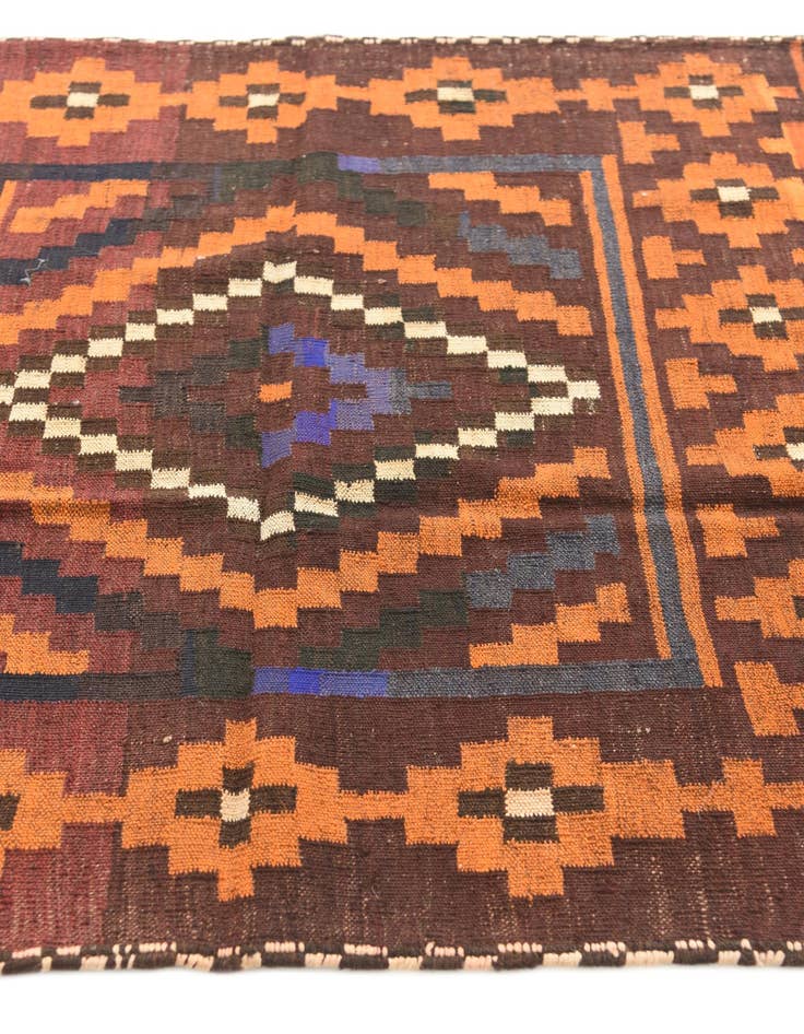 Detail image of  4' 1 x 4' 2  Hand Woven Kilim Modern Wool Square Rug