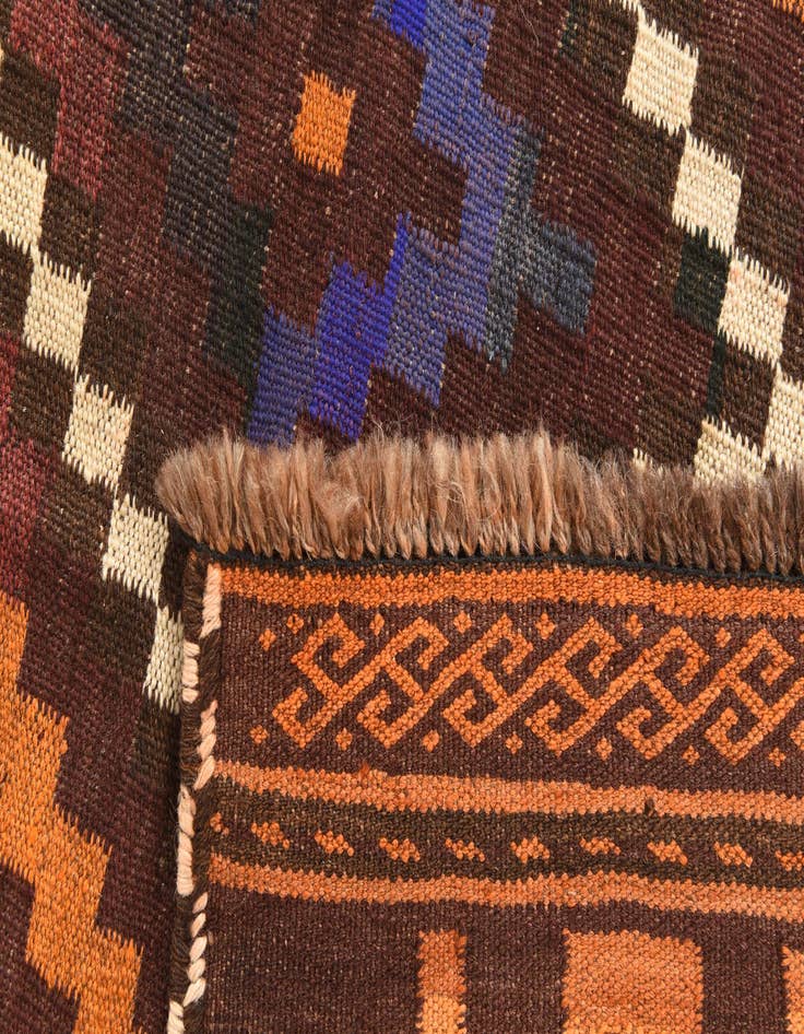 Detail image of  4' 1 x 4' 2  Hand Woven Kilim Modern Wool Square Rug