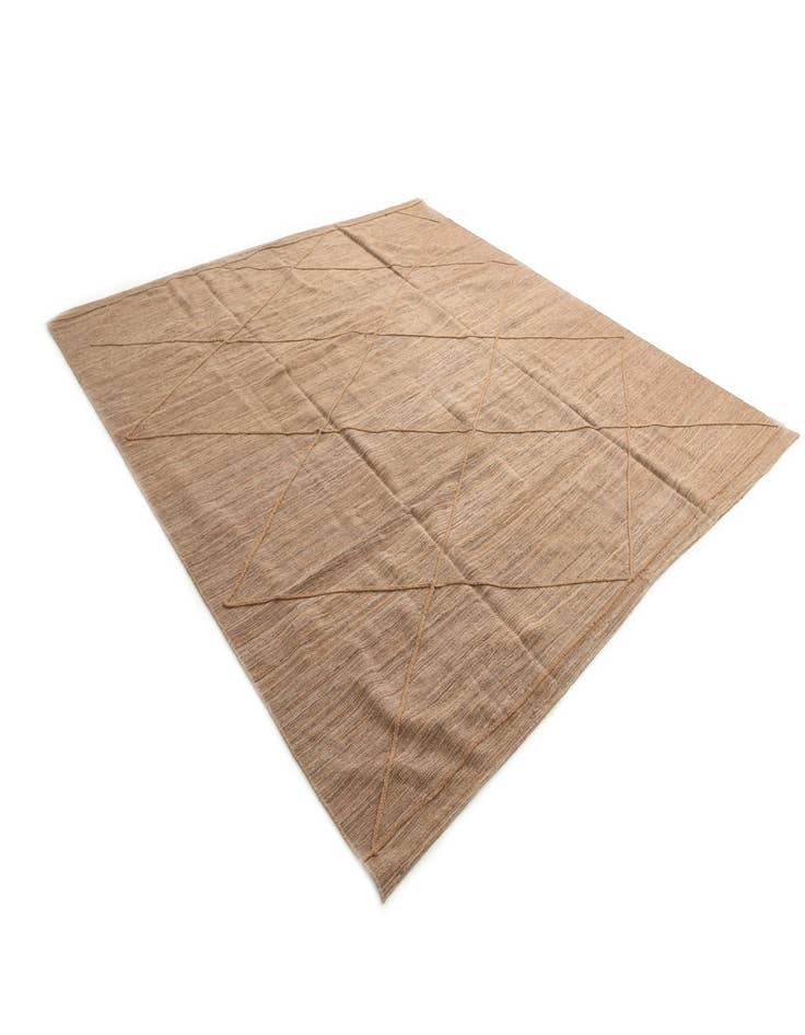 Detail image of  9' 7 x 10'  Hand Woven Kilim Modern Wool Square Rug