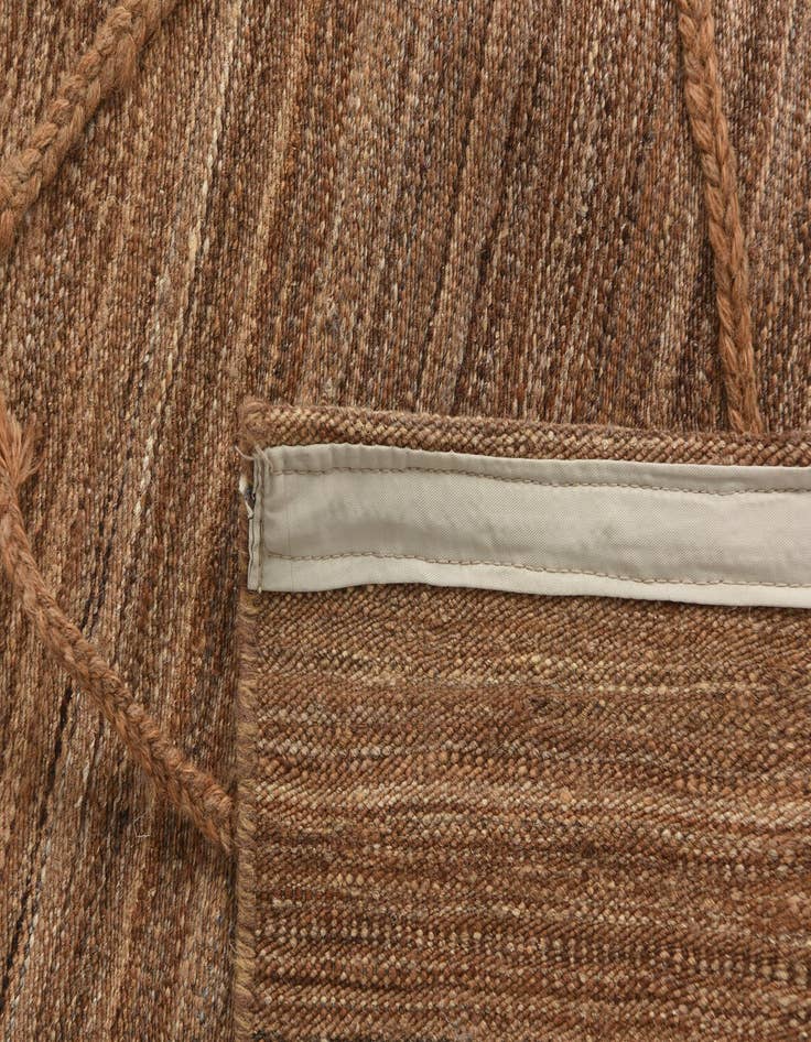 Detail image of  9' 7 x 10'  Hand Woven Kilim Modern Wool Square Rug