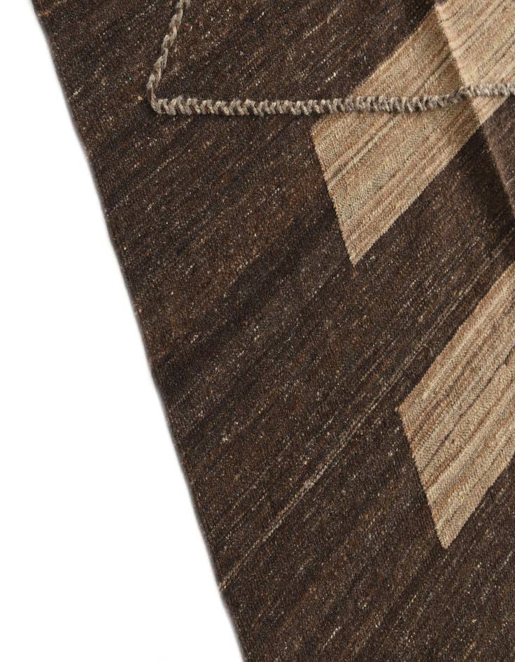 Detail image of  12' 9 x 13' 5  Hand Woven Kilim Modern Wool Square Rug