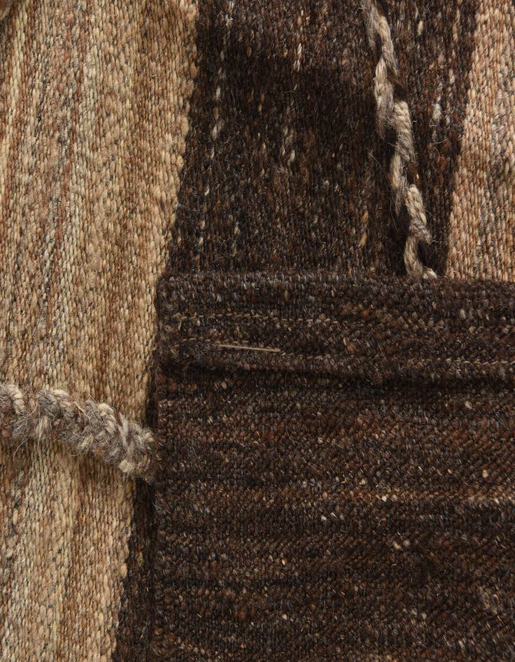 Detail image of  12' 9 x 13' 5  Hand Woven Kilim Modern Wool Square Rug
