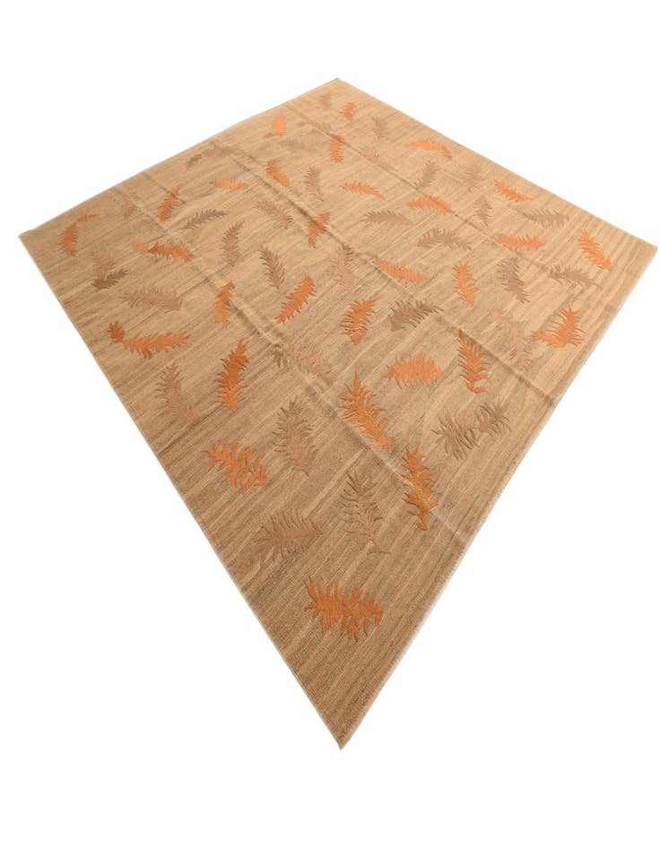 Detail image of  10' 2 x 10' 3  Hand Woven Kilim Modern Square Rug