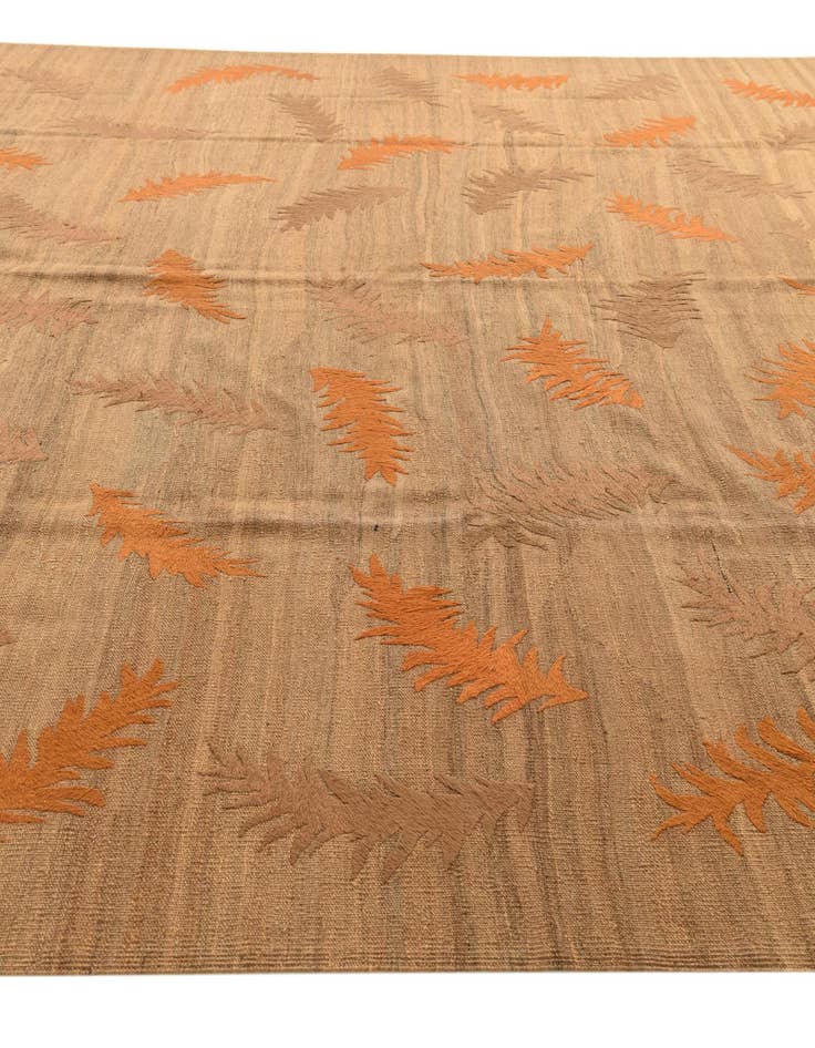 Detail image of  10' 2 x 10' 3  Hand Woven Kilim Modern Square Rug