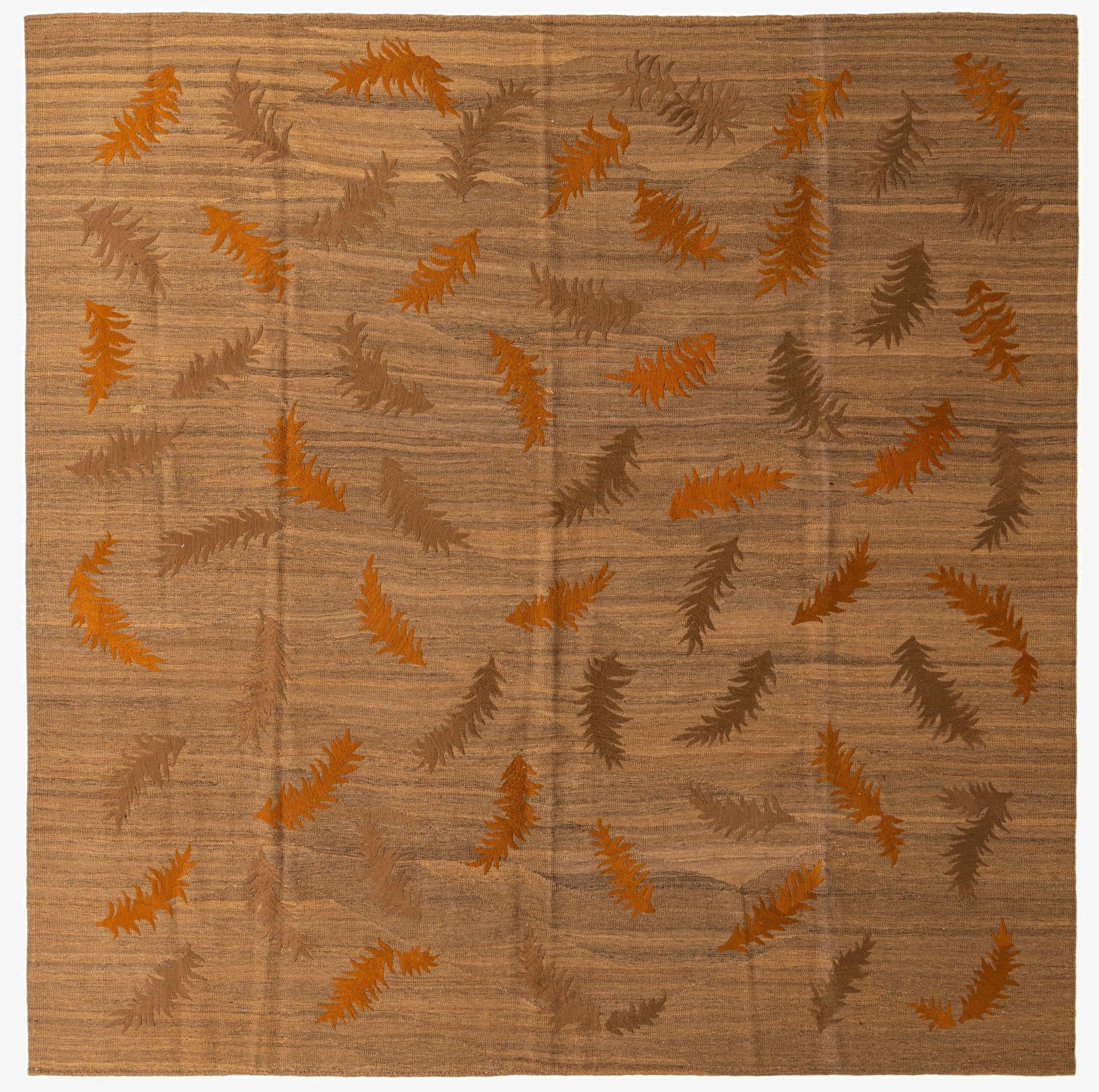  10' 2 x 10' 3  Hand Woven Kilim Modern Square Rug