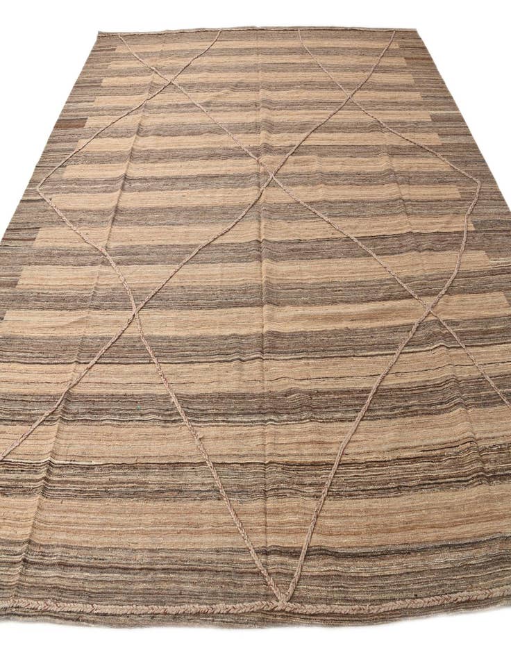 Detail image of  12' 6 x 13'  Hand Knotted Moroccan Wool Square Rug