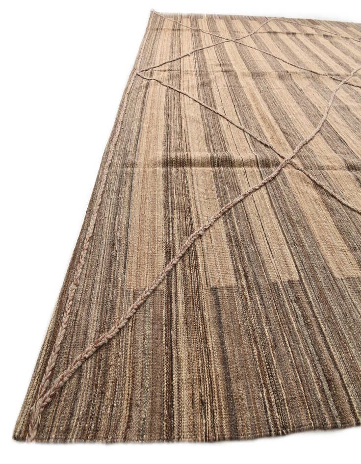 Detail image of  12' 6 x 13'  Hand Knotted Moroccan Wool Square Rug