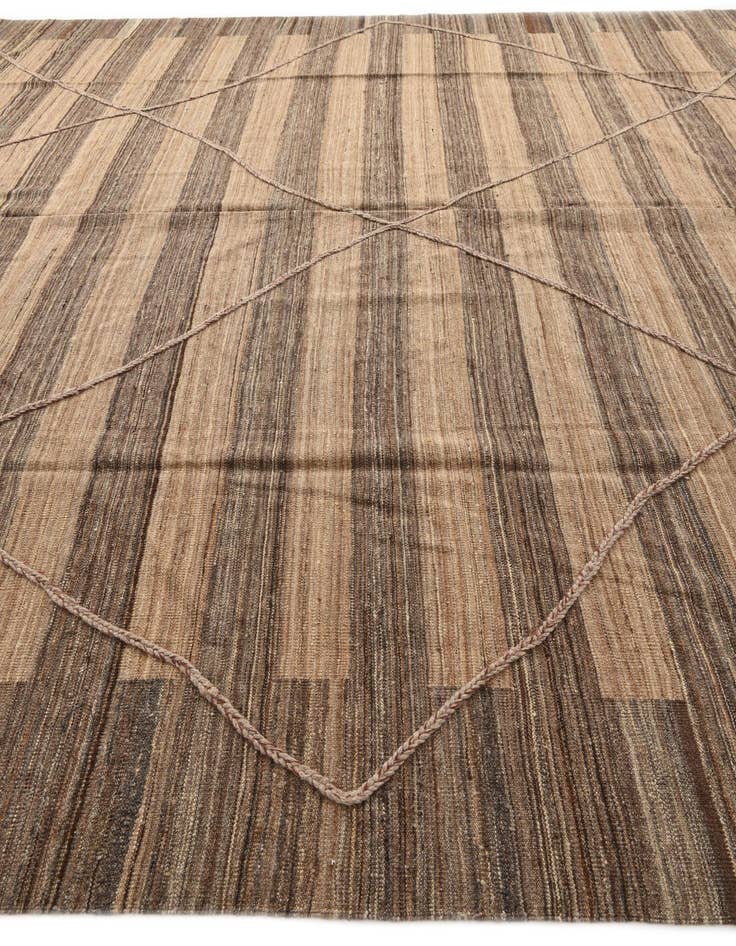 Detail image of  12' 6 x 13'  Hand Knotted Moroccan Wool Square Rug