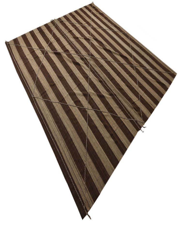 Detail image of  13' 3 x 13' 7  Hand Knotted Moroccan Wool Square Rug