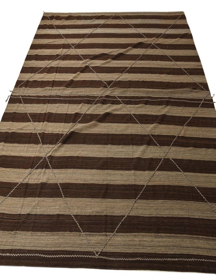 Detail image of  13' 3 x 13' 7  Hand Knotted Moroccan Wool Square Rug