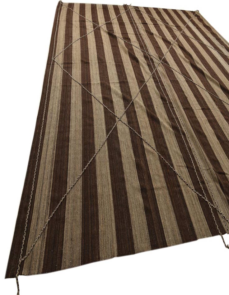 Detail image of  13' 3 x 13' 7  Hand Knotted Moroccan Wool Square Rug