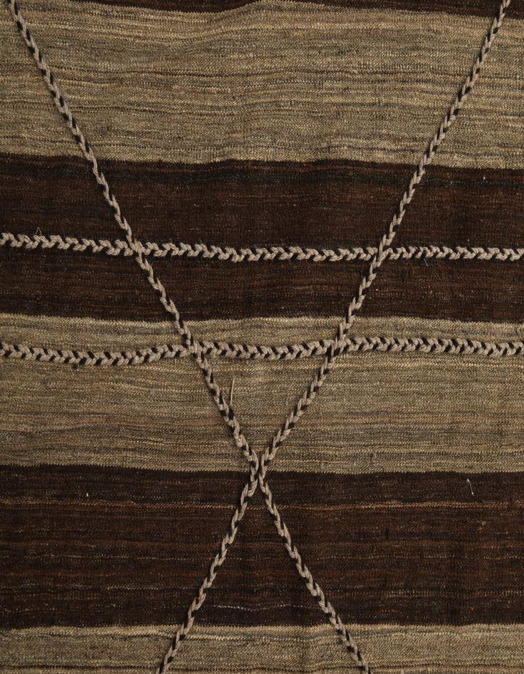 Detail image of  13' 3 x 13' 7  Hand Knotted Moroccan Wool Square Rug