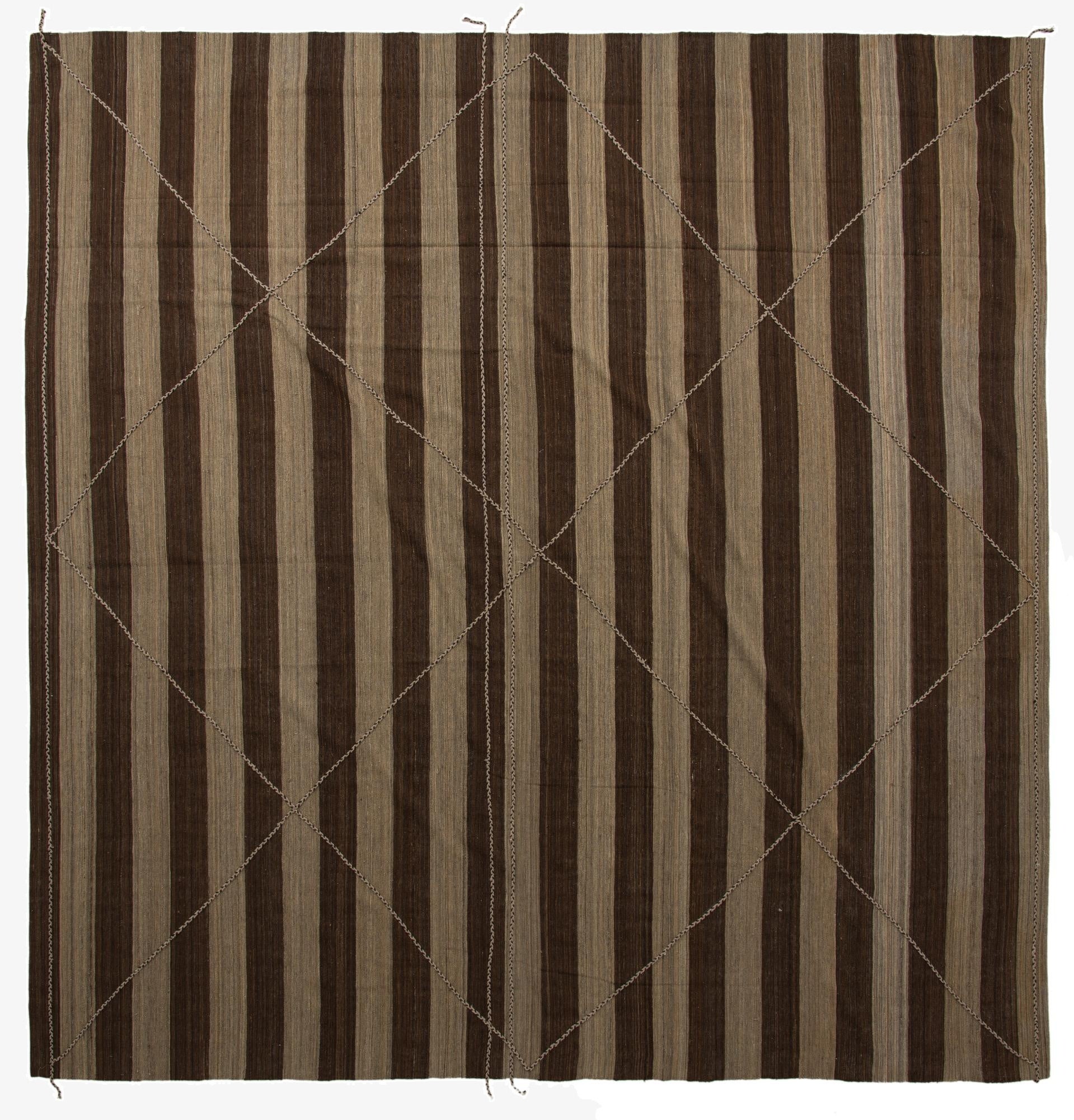  13' 3 x 13' 7  Hand Knotted Moroccan Wool Square Rug