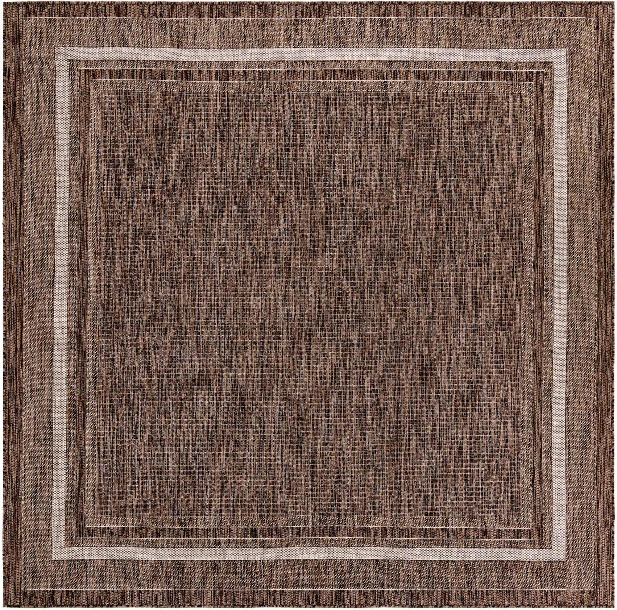  7' 10 x 7' 10  Washable Border Indoor / Outdoor Square Rug