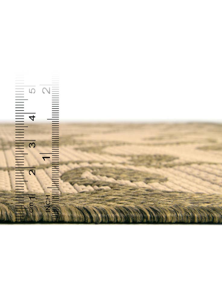 Detail image of  6' x 6'  Washable Botanical Indoor / Outdoor Square Rug