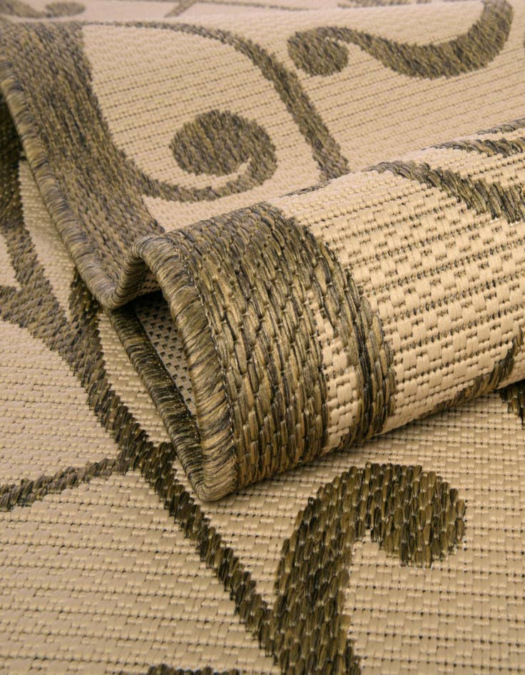 Detail image of  6' x 6'  Washable Botanical Indoor / Outdoor Square Rug