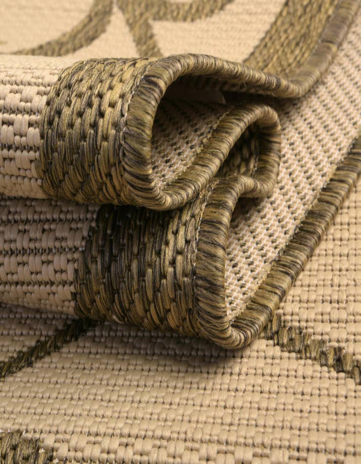 Detail image of  6' x 6'  Washable Botanical Indoor / Outdoor Square Rug